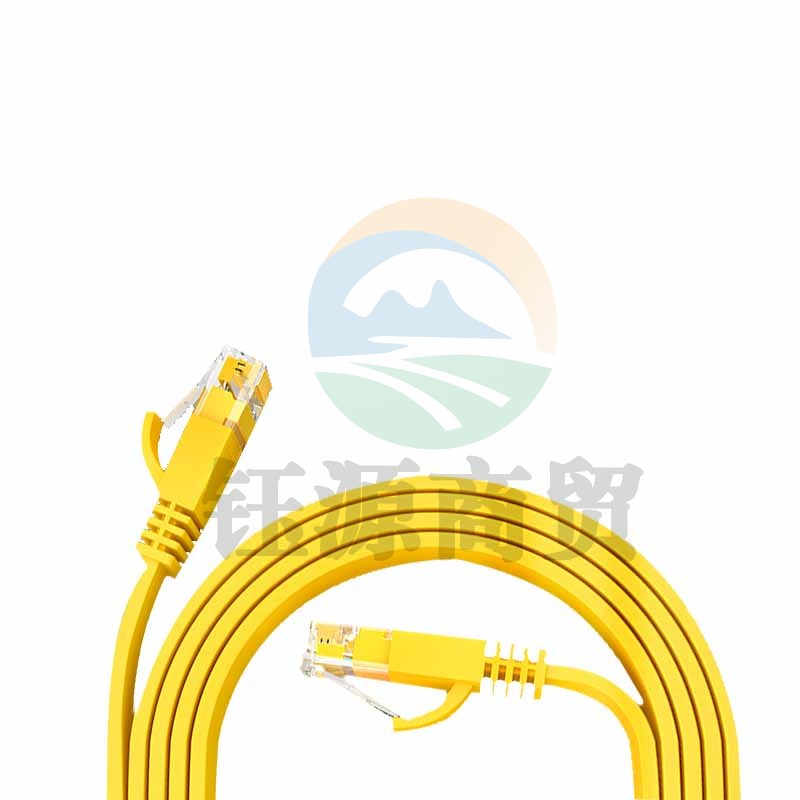 山泽（SAMZHE）SZ-630YL超六类千兆超扁网线黄色（镀金头）30米