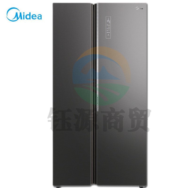 美的(Midea)BCD-609WKGPZM(E) 冰箱609升微晶一周鲜一级能效对开双开门净味无霜玻璃面板 炭灰-量子