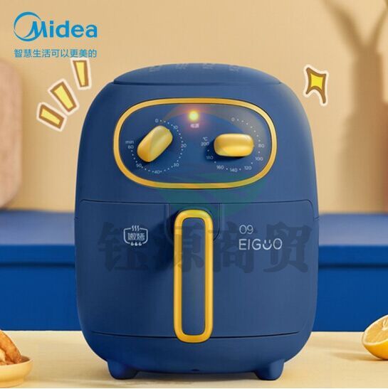 美的 Midea MF-KZ30E206L 捣蛋鬼系列空气炸锅 无油大容量家用智能电炸锅煎炸锅 3L
