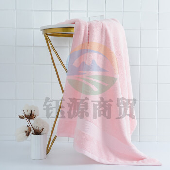 洁丽雅（Grace）纯棉抗菌浴巾A类加大加厚成人家用吸水酒店速干大浴巾单条装 70*140cm藕粉