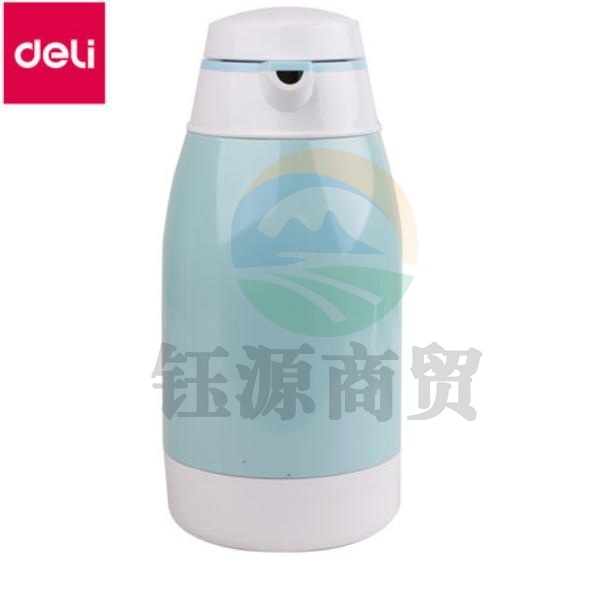得力(deli) 8964 玻璃真空内胆保温壶（蓝）1.6L