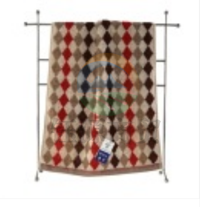 金号 菱形块G1745蓝棕纯棉毛巾