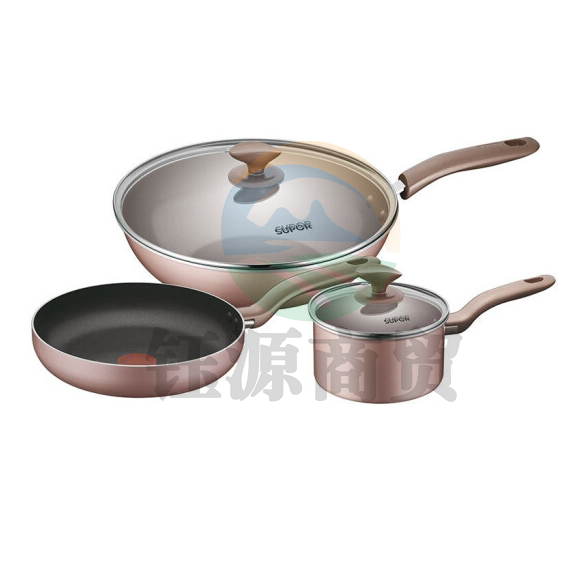 苏泊尔 火红点荧彩不粘三件套VTP1813T 炒锅30cm/煎锅24cm/汤锅16cm