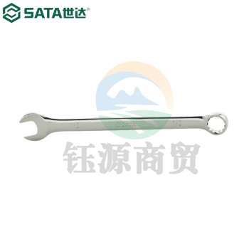 世达（SATA）40108 英制全抛光两用扳手开口梅花呆扳手 11/16