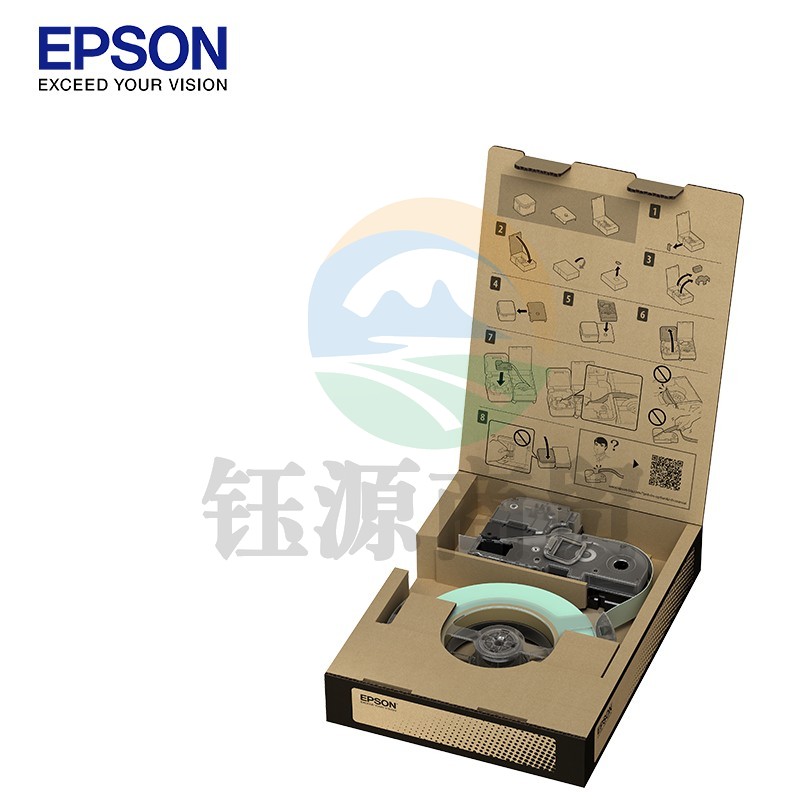 爱普生(EPSON) BR-VN50WB-C标签色带C53S669303（适配LW-Z5000WC机型）白底黑字50mm