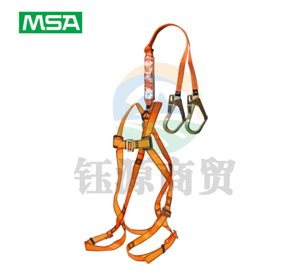 梅思安/MSA 10147344全身式安全带 高空作业 快速收腿带背D型环双腿大挂钩吸震绳
