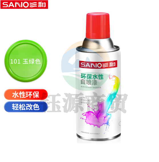 三和(SANVO)J8A101-60-230 水性自喷漆 金属防锈自动喷漆 改色环保漆350ml 玉绿色
