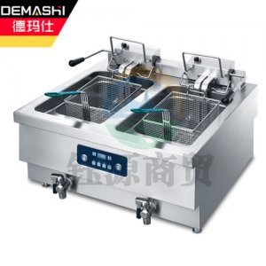 德玛仕 DEMASHI NTT10-2E 电炸炉 商用 小吃油炸锅油炸机 油条薯条炸串机 重型台式 双槽