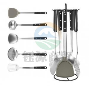炊大皇 锅铲套装不锈钢铲勺汤勺炒菜铲子硅胶锅铲铲勺套装六件套
