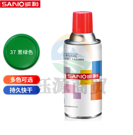 三和(SANVO)J2A37-60-235 普通自喷漆手喷漆 工业防腐金属防锈漆 汽车轮毂改色划痕修复自动喷漆350ML 葱绿色