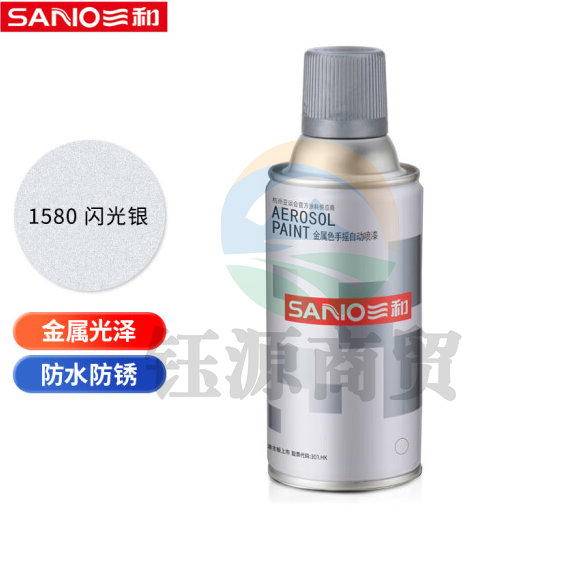 三和(SANVO)J2B1580-60-208 金属自喷防锈油漆 轮毂改色漆350ml 闪光银