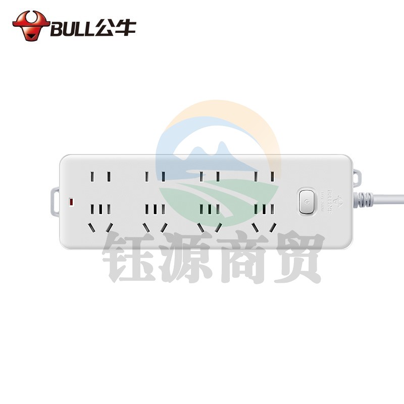 公牛(BULL) 新国标插座GN-403 8位总控全长5米 插线板/插排/排插/接线板/拖线板