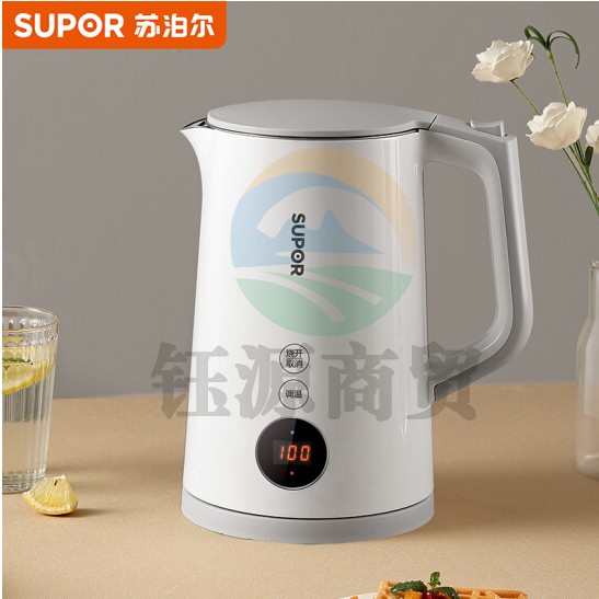苏泊尔（SUPOR）SW-15J69A 电热水壶 多段调温烧水壶 304不锈钢保温煮水壶开水壶 养生 显温