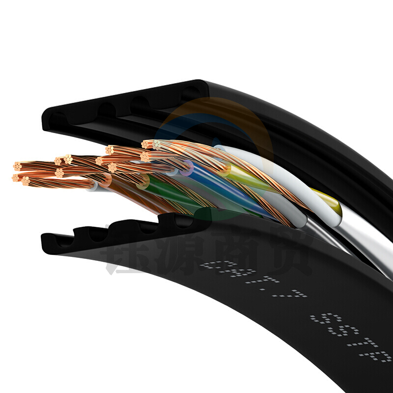 山泽(SAMZHE)七类CAT7类扁平网线镀金屏蔽双绞网络连接线电脑网络跳线7类成品网线黑色10米CAT-710C