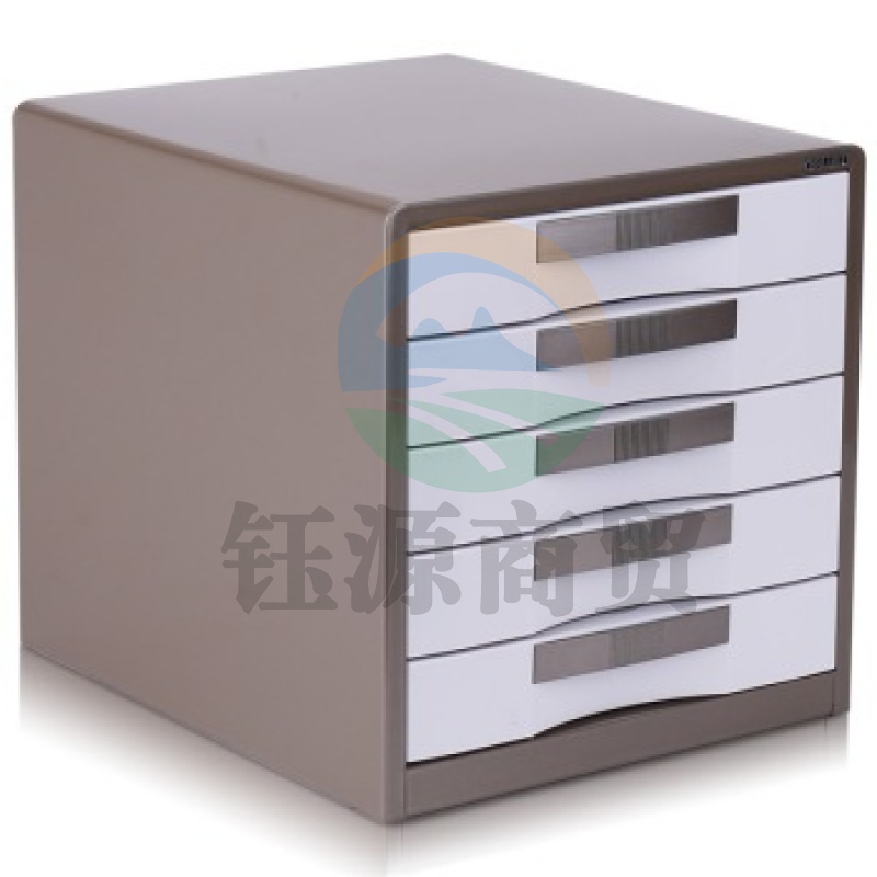 得力（DUNSK）五层金属外壳文件柜(闪银棕)（1个）9702 