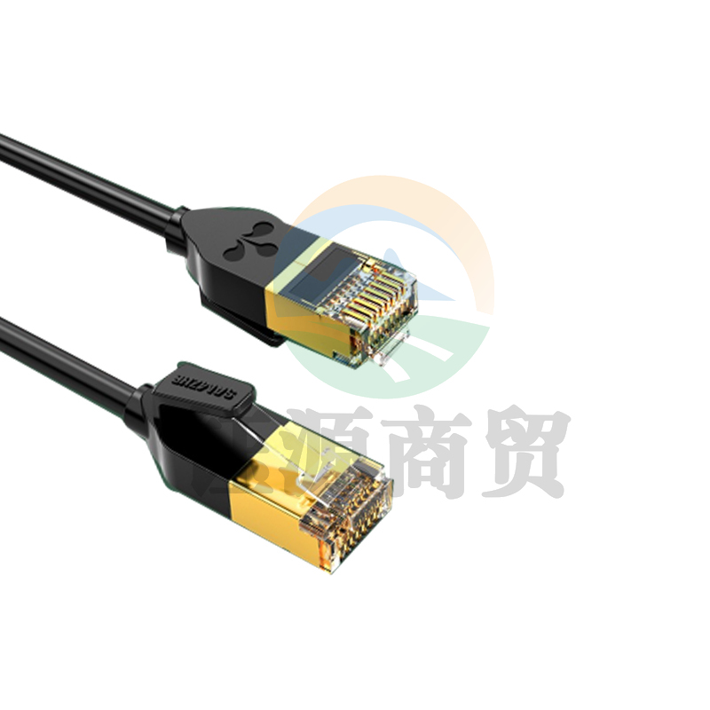 山泽(SAMZHE) CX-7005 七类网线 细线 黑色0.5米