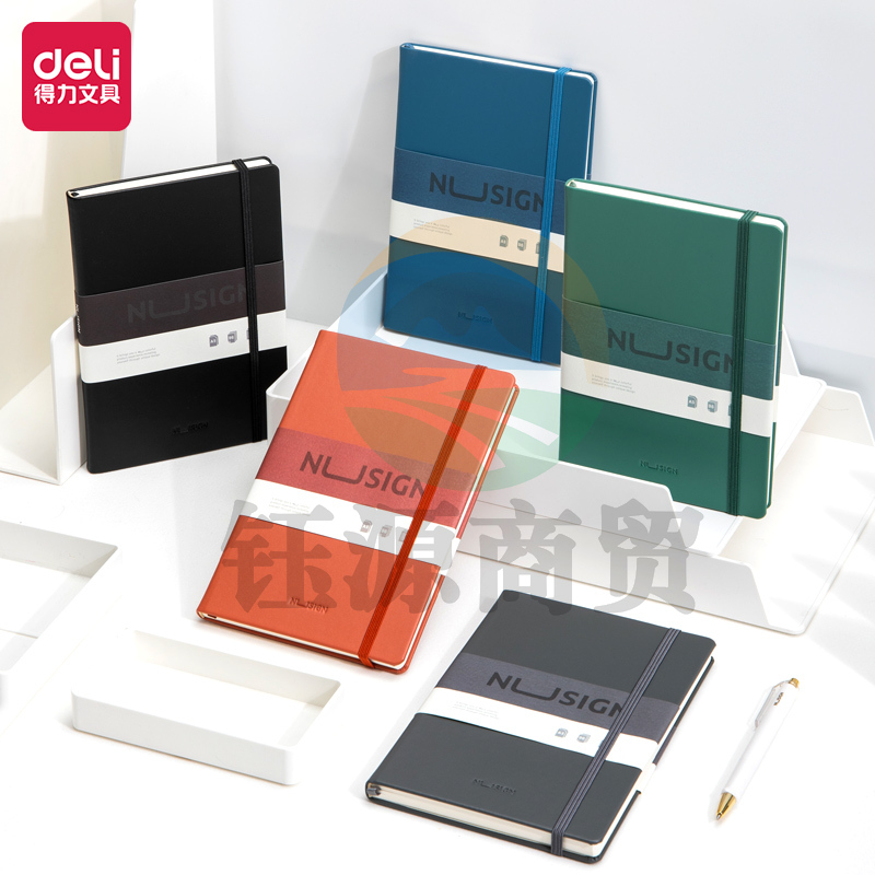 纽赛NS281 A5绑带皮面笔记本子 意大利特厚纸张 随机色