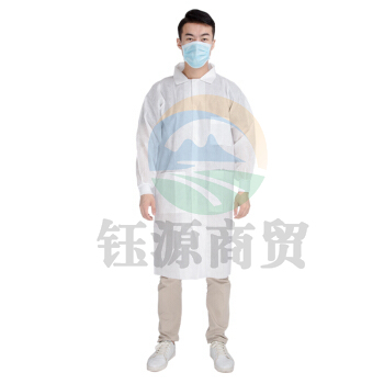 无尘衣白大褂 一次性长袖白大褂 加厚工作服参观服 10件/组
