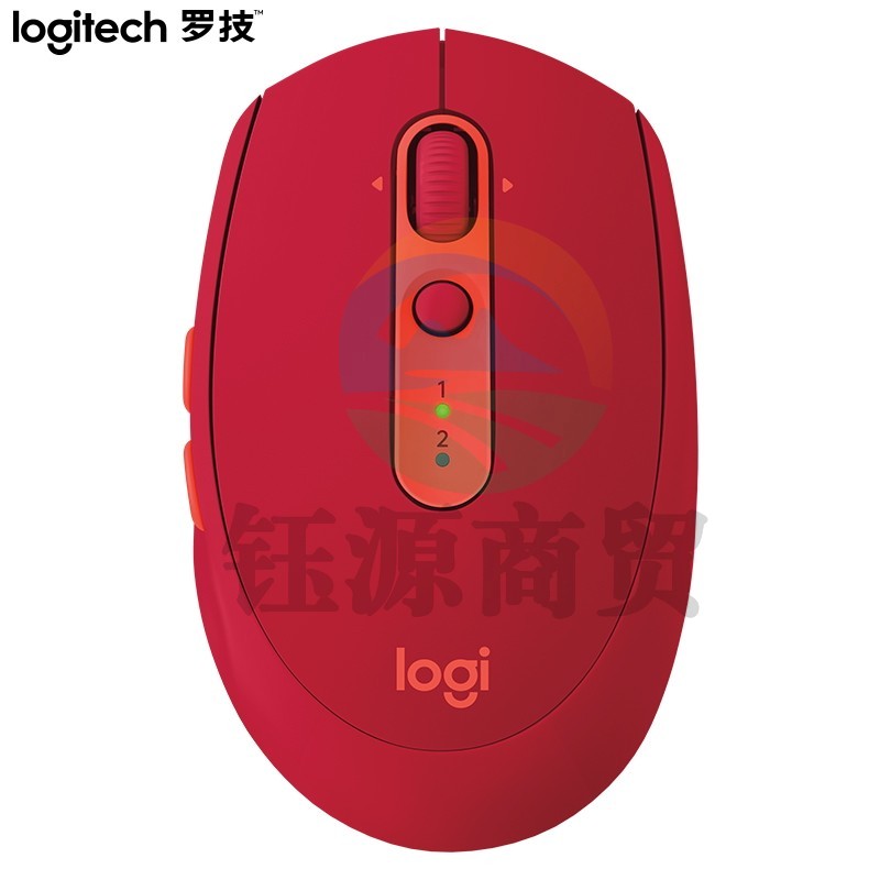 罗技M590 多设备静音无线鼠标_宝石红