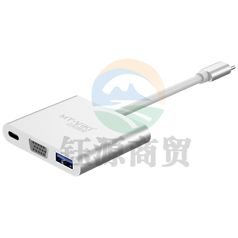 迈拓维矩MT-UC22 type-c转vga转换器usb投影仪苹果电脑macbook笔记本pro转接头