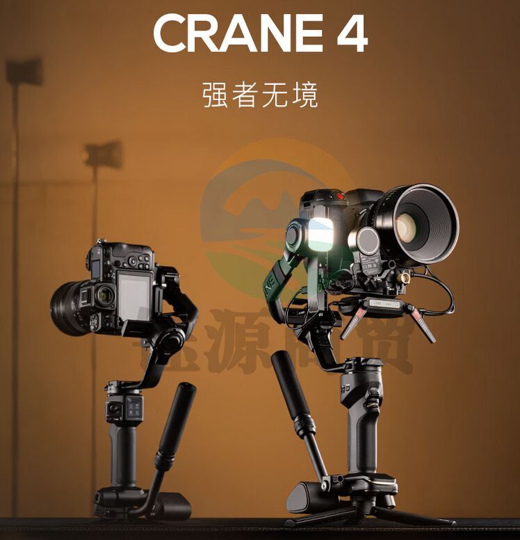 智云 手持云台稳定器 灯麦集成全画幅微单单反专业防抖相机稳定器增稳防抖vlog拍摄 CRANE4