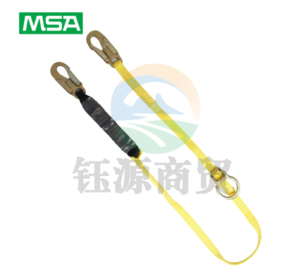 梅思安/MSA 9302002单腿反扣型吸震绳两端均为19mm开口挂钩