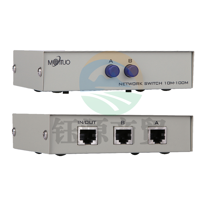 迈拓维矩MT-RJ45-2 网络切换器二进一出内外网线共享器免插拔2进1出