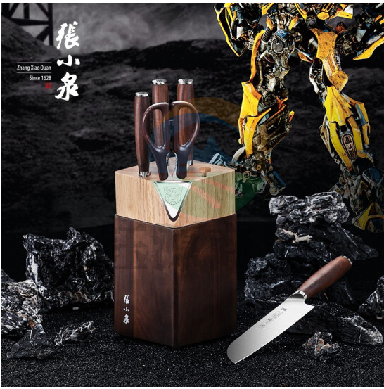 张小泉 变形金刚六件刀具套装 套刀 菜刀斩骨刀多用刀水果刀菜刀套装D31470100