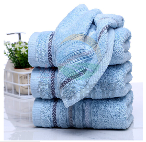 金号毛巾纯棉吸水洁面巾 洗脸毛巾 蓝色1条装 70*33cm 100g