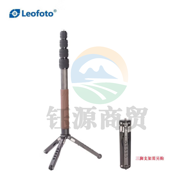 徕图（Leofoto）GO-125 碳纤维独脚架螺丝连接便携延长杆自拍杆