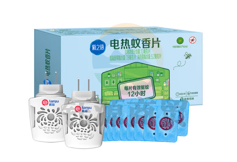 榄菊 电蚊香片120片+2加热器 无香型蚊香片 菊之语家用灭防驱蚊100011648948