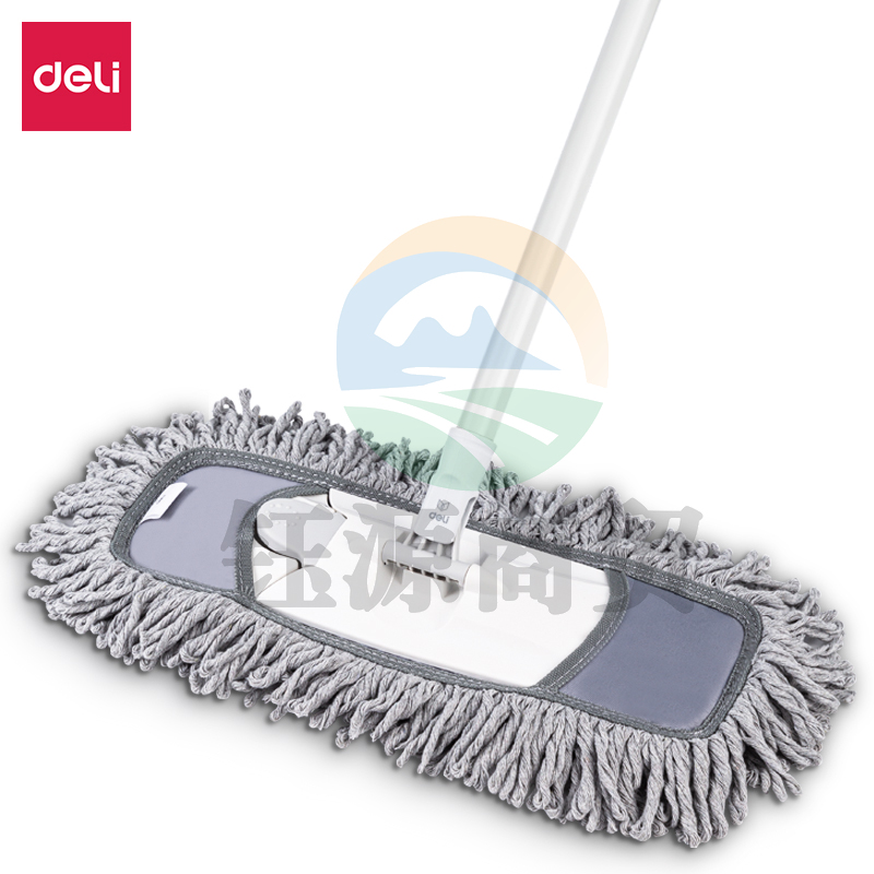 得力19503套布拖把(折叠拖板)(灰色)(1套/盒)