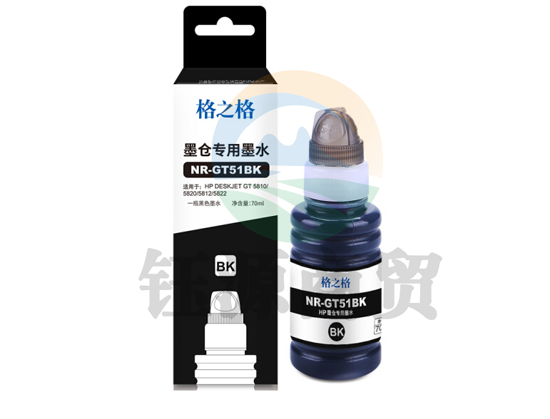 格之格/G&G GT51 墨水 NR-GT51BK 黑色 适用于：HP GT5810;GT5820;GT5812;GT5822;GT310;GT318;GT319;GT410;GT418;GT419(约5000页)