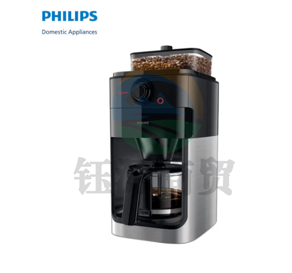 飞利浦（PHILIPS）美式咖啡机全自动家用 智能控温 豆粉两用 自动磨豆 自动清洗 咖啡壶 HD7761