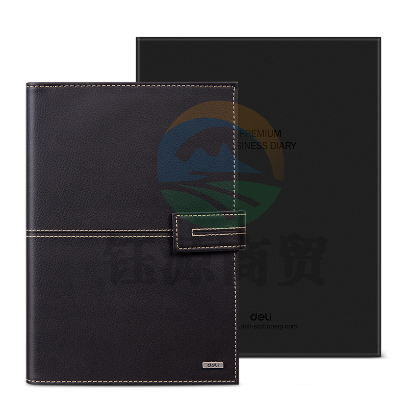 得力3158高级活页记事本(咖啡色)-97张-25K(本)