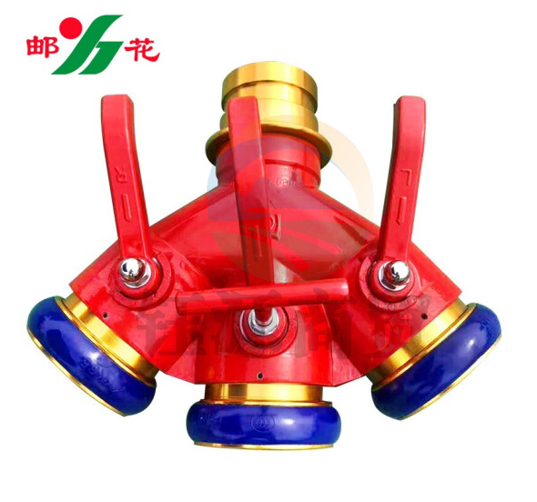 邮花 2.5MPa快速接扣一进三出快插式 四通分水器