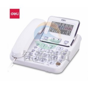 得力 DELI 789 电话机座机 固定电话 办公家用 翻转翘头 可接分机(白)(台)