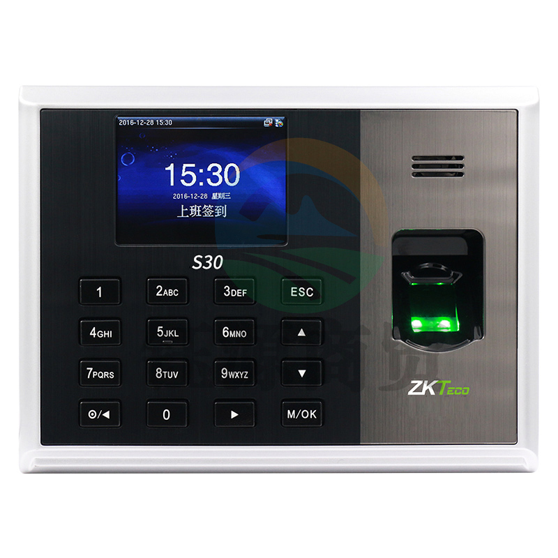 ZKTeco/熵基科技 S30 时尚网络型指纹识别考勤机 手指打卡机智能上下班签到机