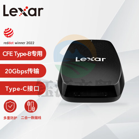 雷克沙（Lexar）USB 3.2高速读卡器 CFexpress Type B存储卡读卡器550U 8K素材20Gbps传输 Type-C接口