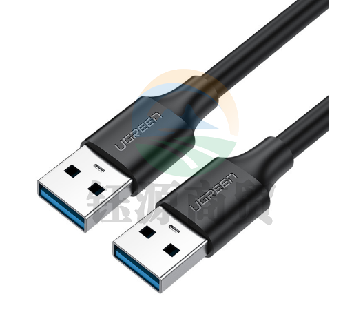 绿联（UGREEN）USB3.0数据线公对公 双头移动硬盘盒高速传输连接线 笔记本接散热器机顶盒 1米 黑 60525
