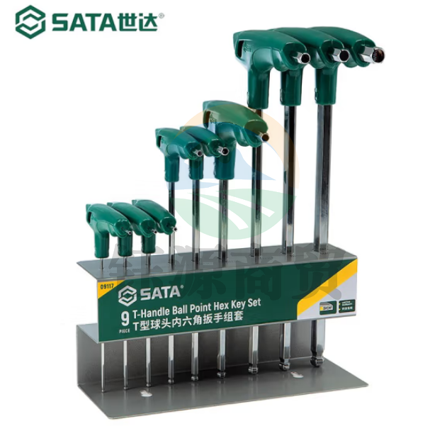 世达（SATA）09117 9件T型球头内六角扳手组套