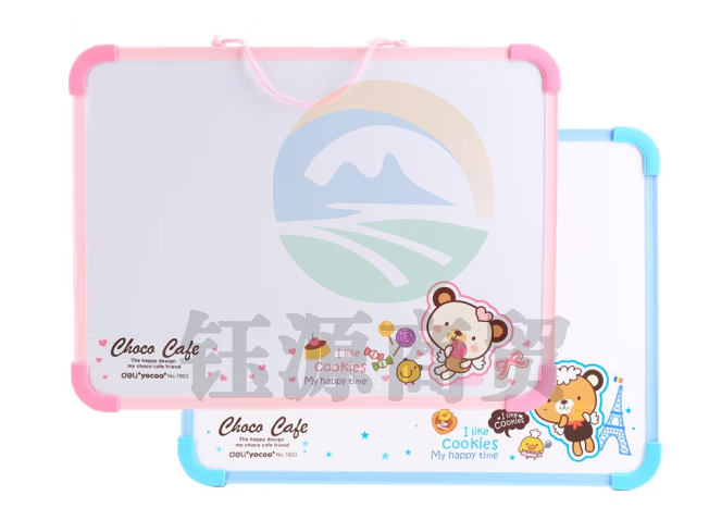 得力(deli)儿童白板挂式写字板学生绘画教学黑板留言板家用可擦写记事板涂鸦板卡通画板小白板 中号 7803