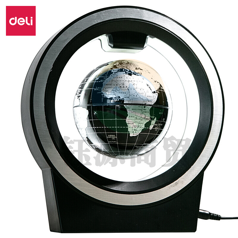 得力2224磁悬浮地球仪14cm(黑色)(台)