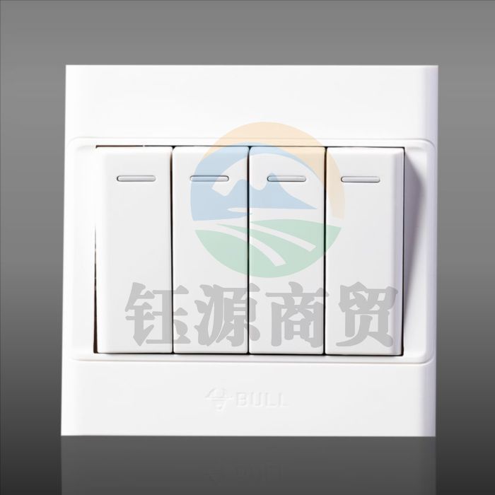 公牛G05K412Y 墙壁开关 四开单控开关
