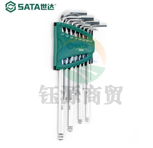 世达（SATA）09102 12件英制特长球头内六角扳手组套