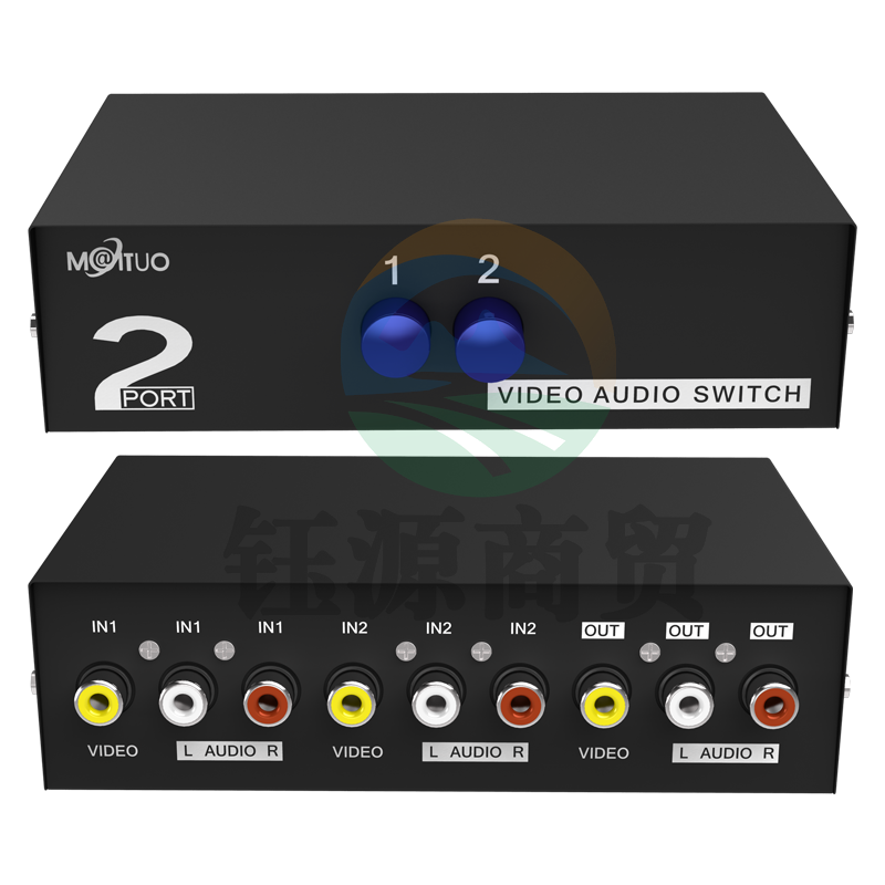迈拓维矩MT-231AV av切换器2进1出视频切换器二进一出音频信号切换器