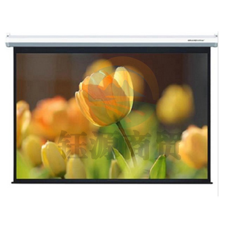 红叶120英寸4:3 电动遥控幕布 幕布 商务办公 增加亮度