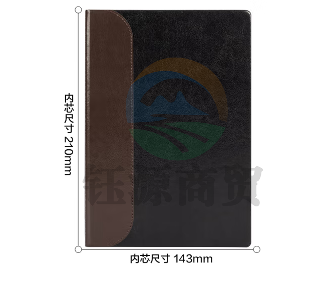 得力（deli）BP133皮面记事本 B5/80张笔记本（黑色）（本）