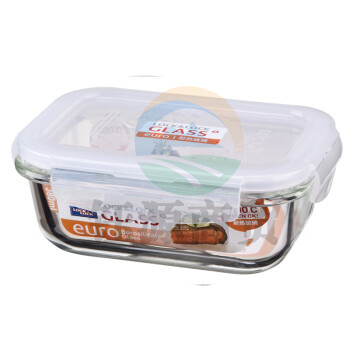乐扣乐扣（LOCK&LOCK） LLG422 格拉斯四面锁扣耐热玻璃保鲜盒便当盒饭盒LLG422容量380ml 长方形