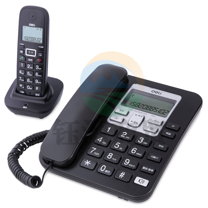 得力(deli)791数字无绳电话机(黑)(台)